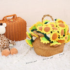 Cashmere Crochet Flower Bouquet Blanket-Sunflower