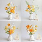 Yellow Series Crochet Flower Bundle Set (No Vase)