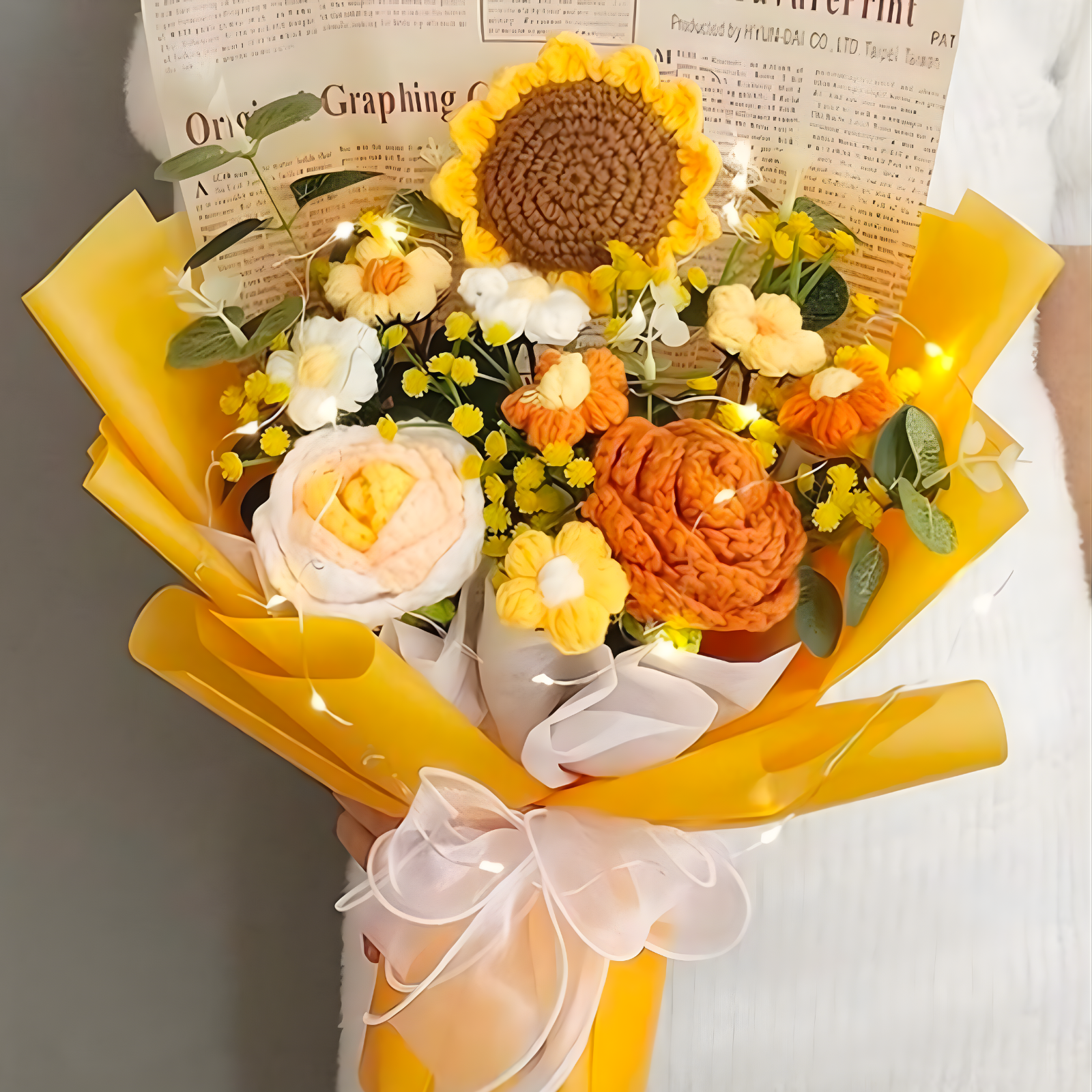 Handmade Crochet Sunflower Bouquet Arrangement - Birthday Graduation Anniversary Valentine's Day Celebration Gift - The Bloom Crafter