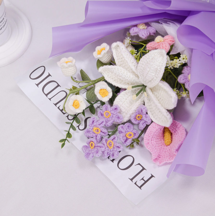 Crochet Lily & Calla Lily Bouquet