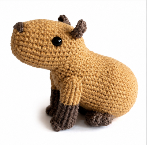 Handmade Crochet Capybara Plush 🧶🤎✨ Buy 2 Get Free Shipping