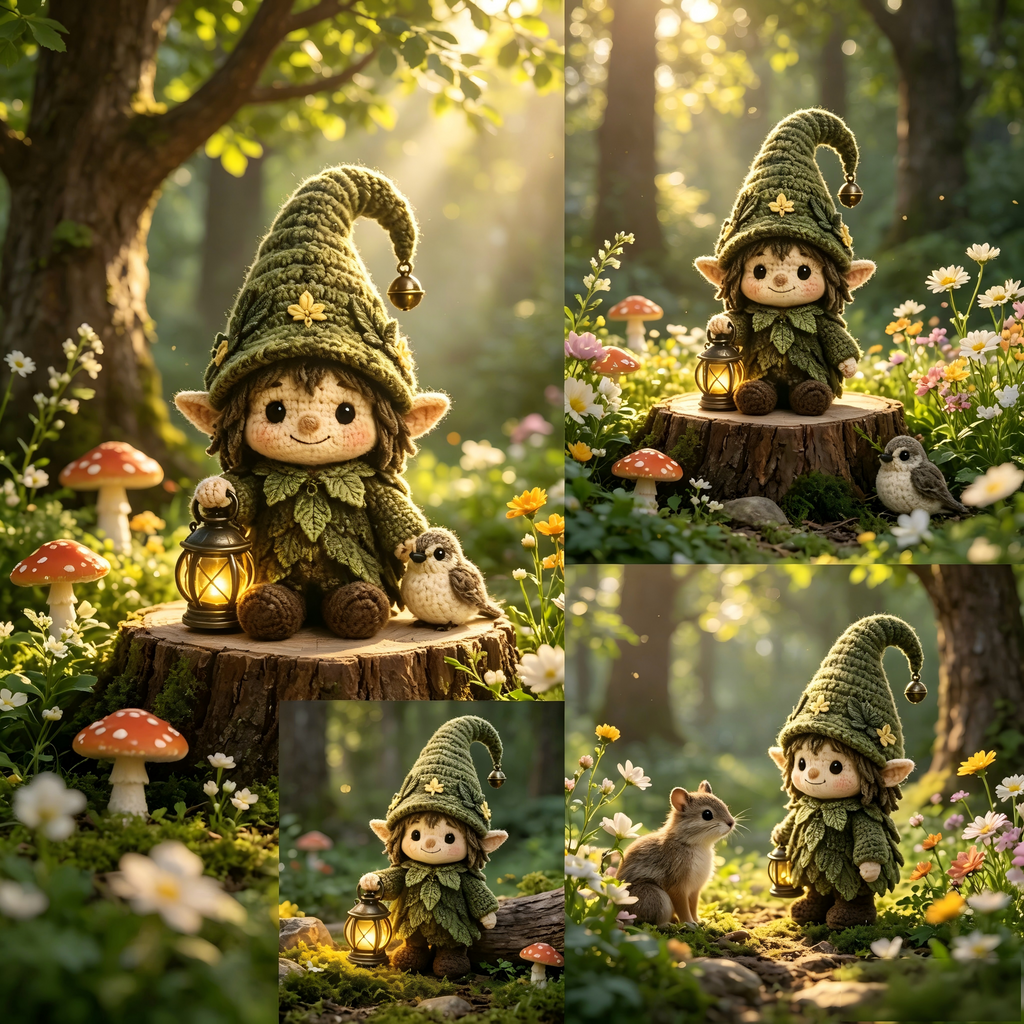 🌿 Forest Guardian Elf Crochet Doll A Little Guardian from the Enchanted Forest ✨