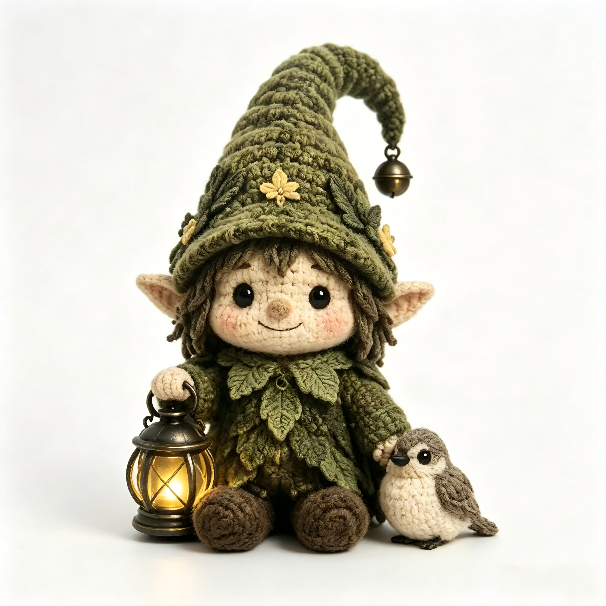 🌿 Forest Guardian Elf Crochet Doll A Little Guardian from the Enchanted Forest ✨