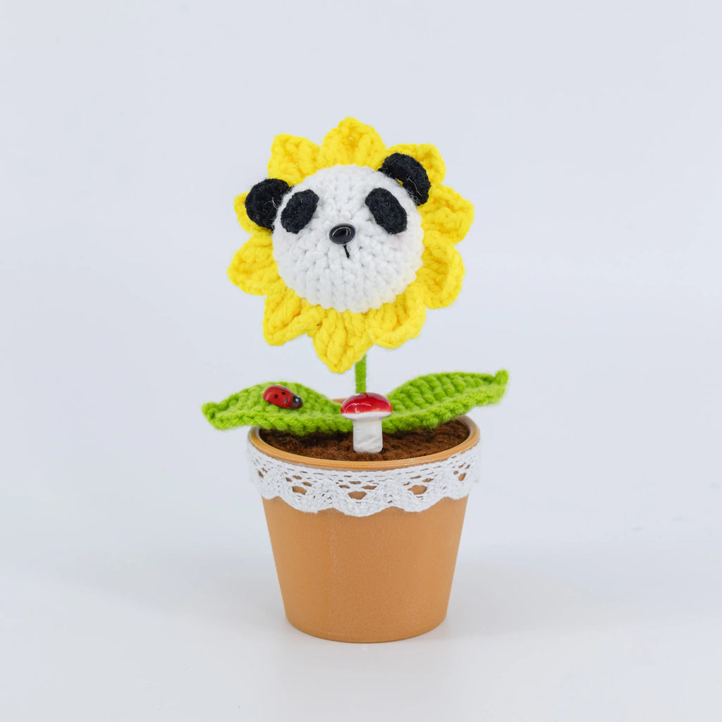 Crochet Bunny & Panda Pot Series