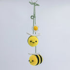 Crochet Cute Bee & Flower Hanging