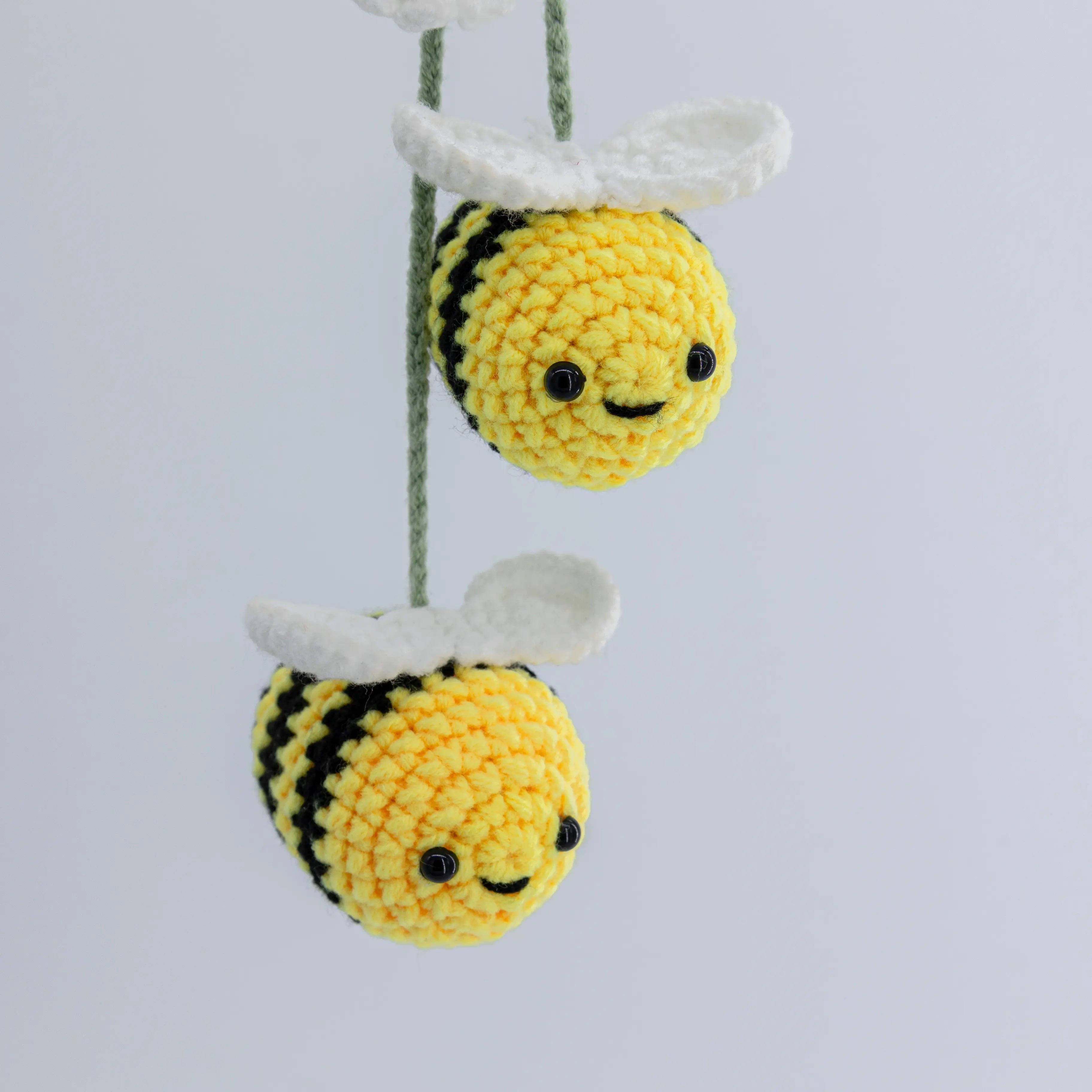 Crochet Cute Bee & Flower Hanging