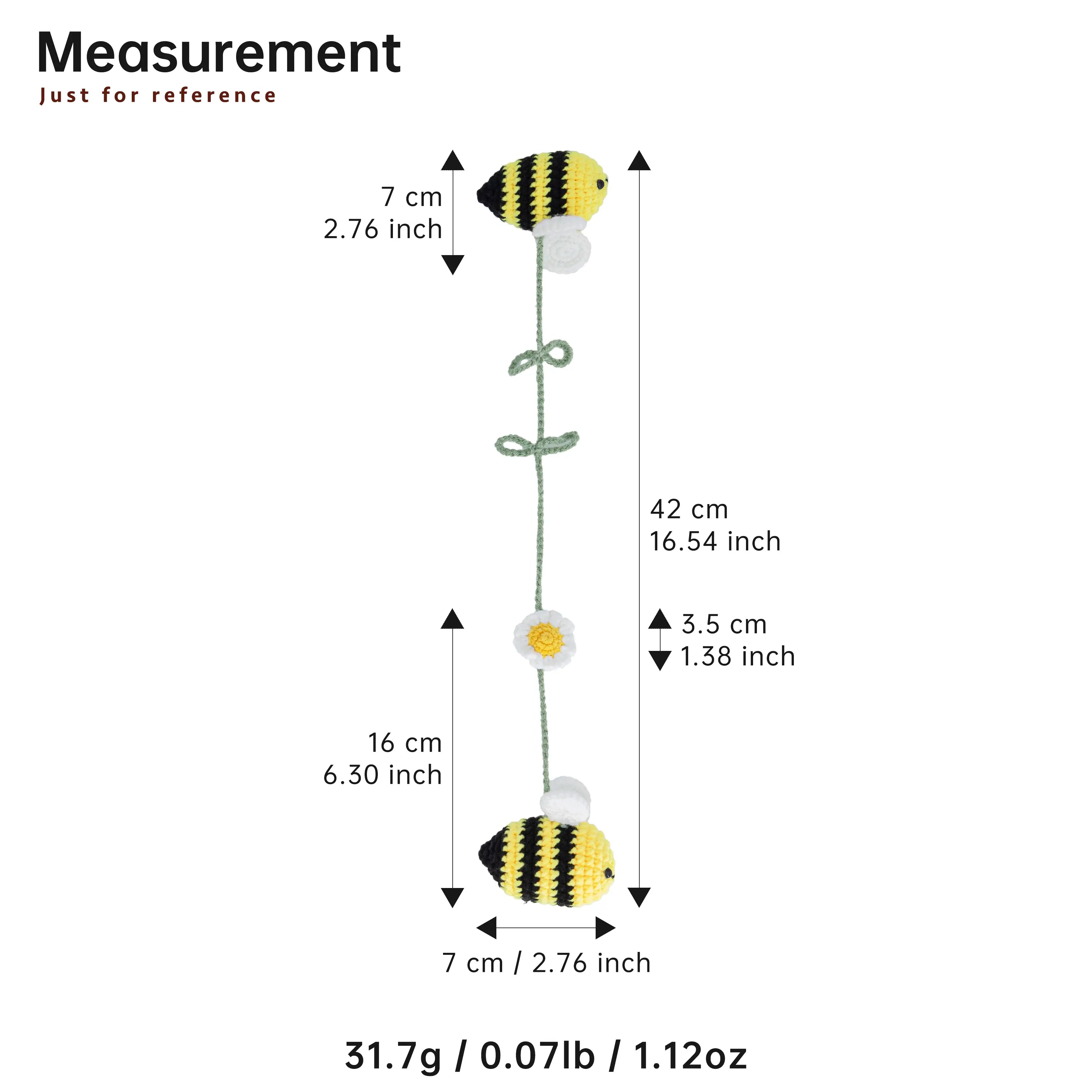 Crochet Cute Bee & Flower Hanging