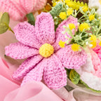 Crochet Bee Rose Tulip Sunflower Bouquet