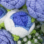 Crochet Blue Rose Bouquet