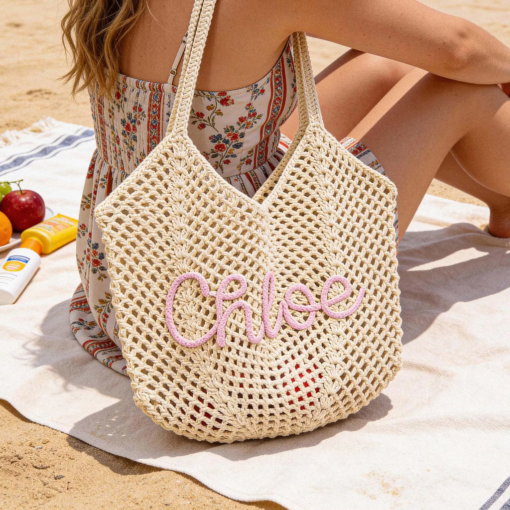 Personalized beach tote bags