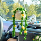 Crochet Hanging with Yellow Flowers