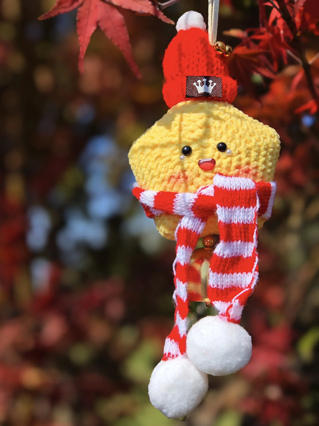 Crochet Cute Star Hanging with Hat & Scarf & Bell