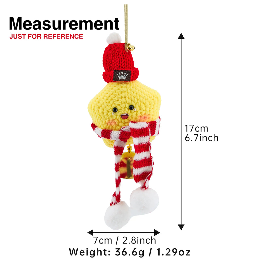Crochet Cute Star Hanging with Hat & Scarf & Bell