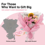 Crochet Lily Sunflower Rose Carnation Bouquet-Pink