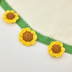 Cashmere Crochet Flower Bouquet Blanket-Sunflower