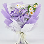 Crochet Purple Lily Rose Bouquet
