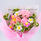 Crochet Peony Carnation Tulip Bouquet