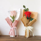 Crochet Cup-Shaped Rose Bouquet