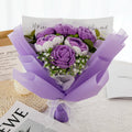 Crochet Purple Rose Bouquet