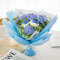 Crochet Blue Rose Bouquet