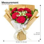 Crochet Red Rose Bouquet with Newspaper Wrapping