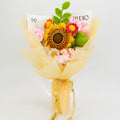 Yellow & Green Crochet Sunflower Rose Daisy Bouquet