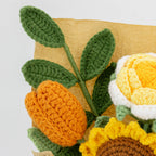 Crochet Sunflower Daffodil Rose Tulip Bouquet