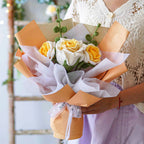 Crochet Big Thai Rose Bouquet-Yellow