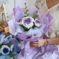 Crochet Big Thai Rose Bouquet-Purple