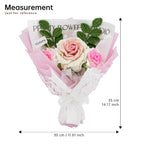 Crochet Big Thai Rose Bouquet-Pink