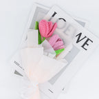 Crochet Pink Open Tulip Bouquet