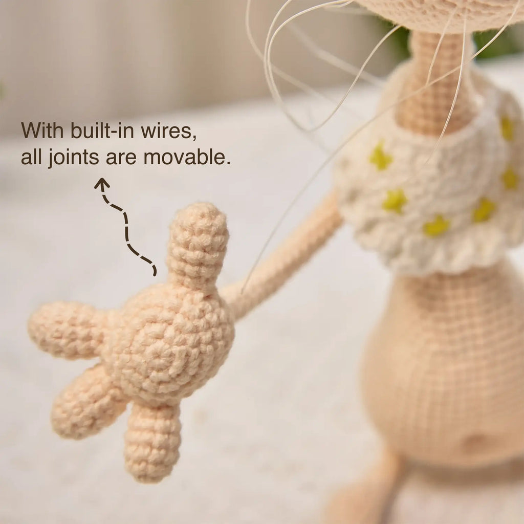 Handmade Poseable Wired Skeleton Sphynx Cat Doll