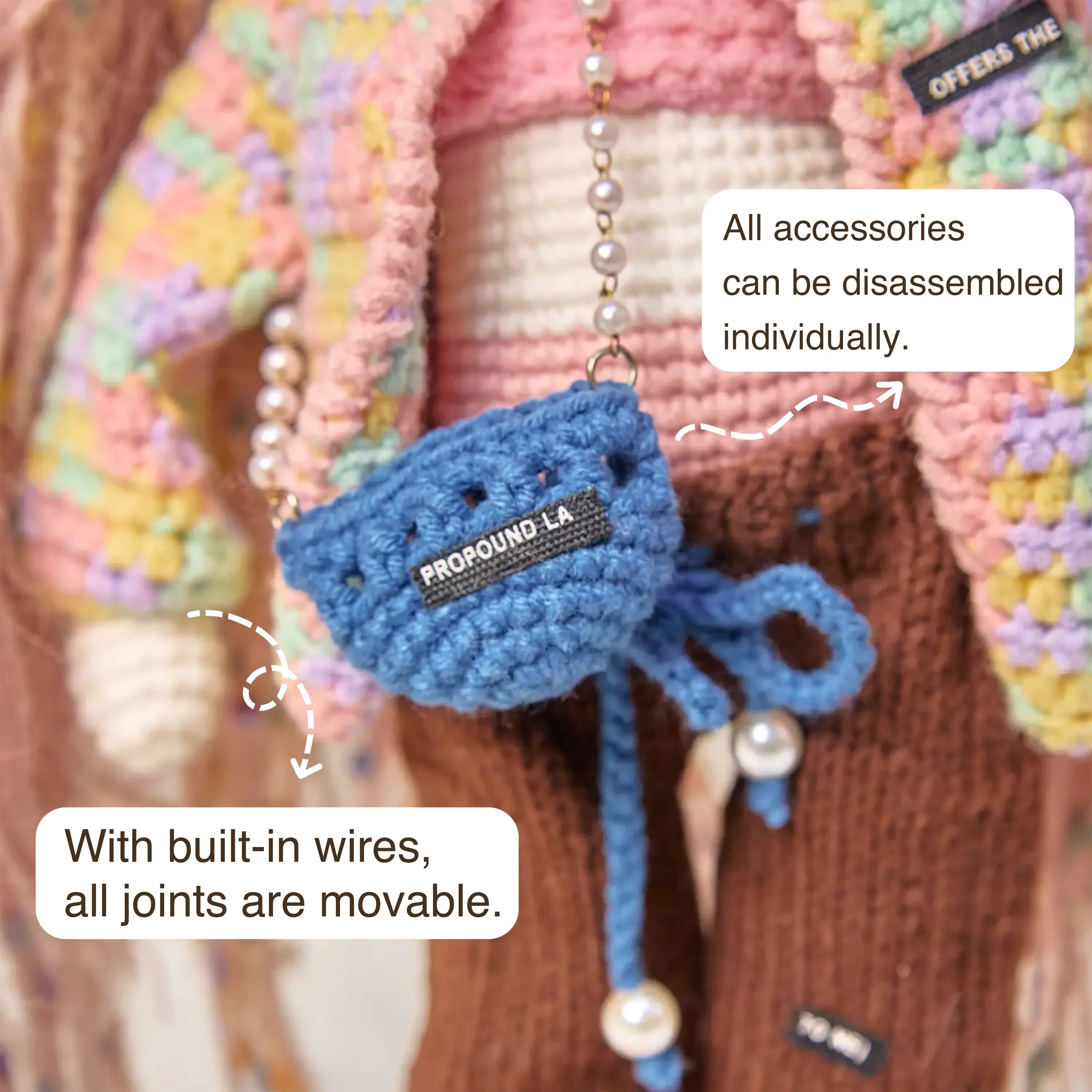 Handmade Poseable Crochet Art Doll