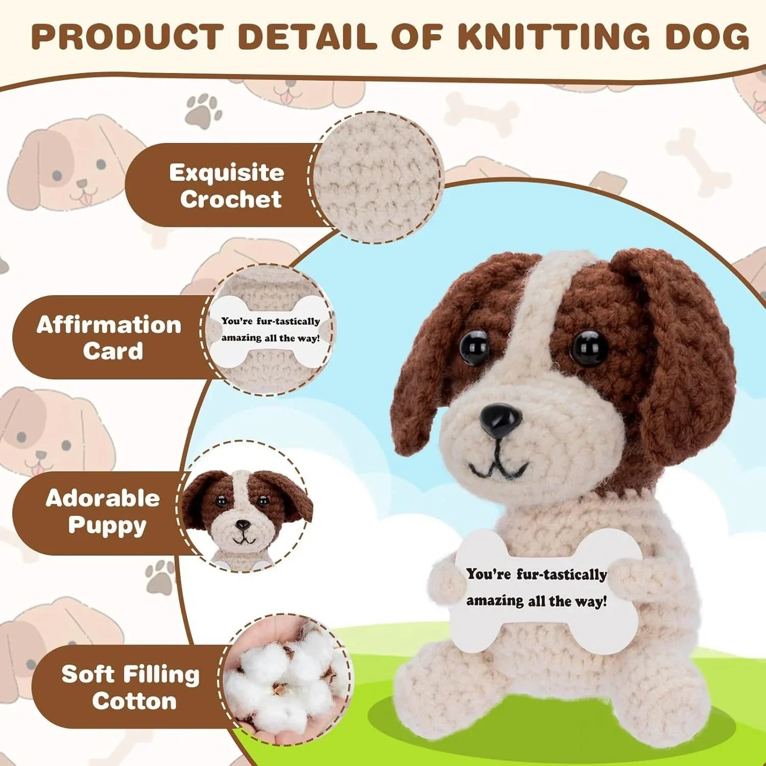Emotional Support Crochet Dog Toy