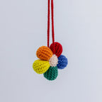 Crochet Rainbow Flower Hanging
