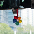 Crochet Rainbow Flower Hanging