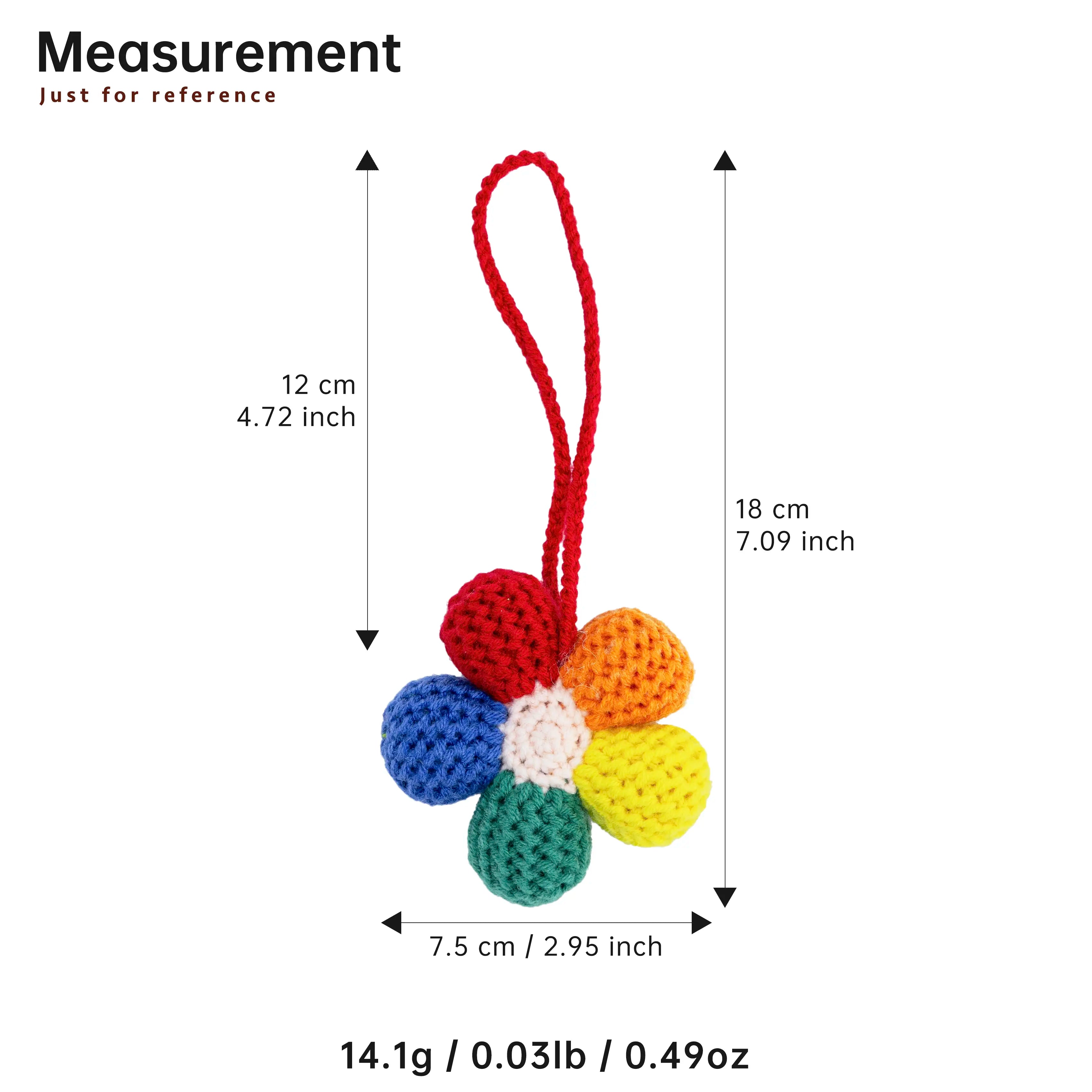 Crochet Rainbow Flower Hanging