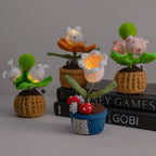 Crochet Flower Pot Series with Light