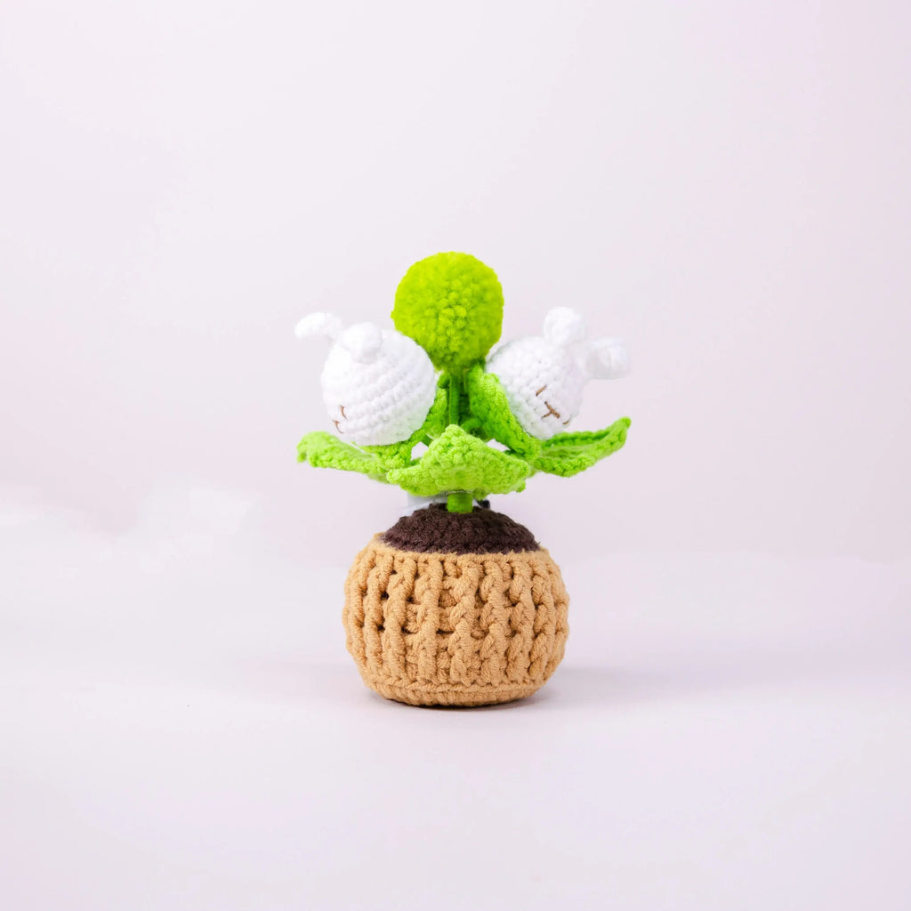 Crochet Flower Pot Series with Light