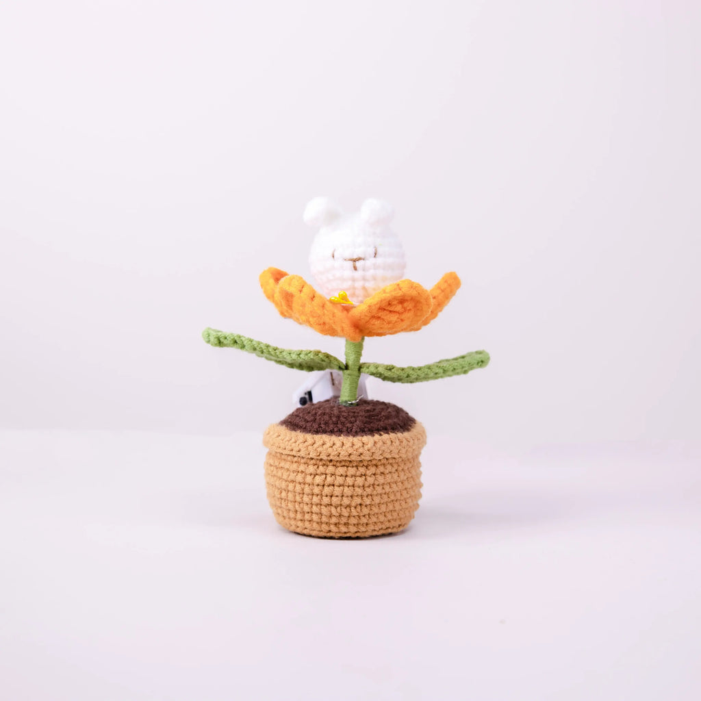 Crochet Flower Pot Series with Light