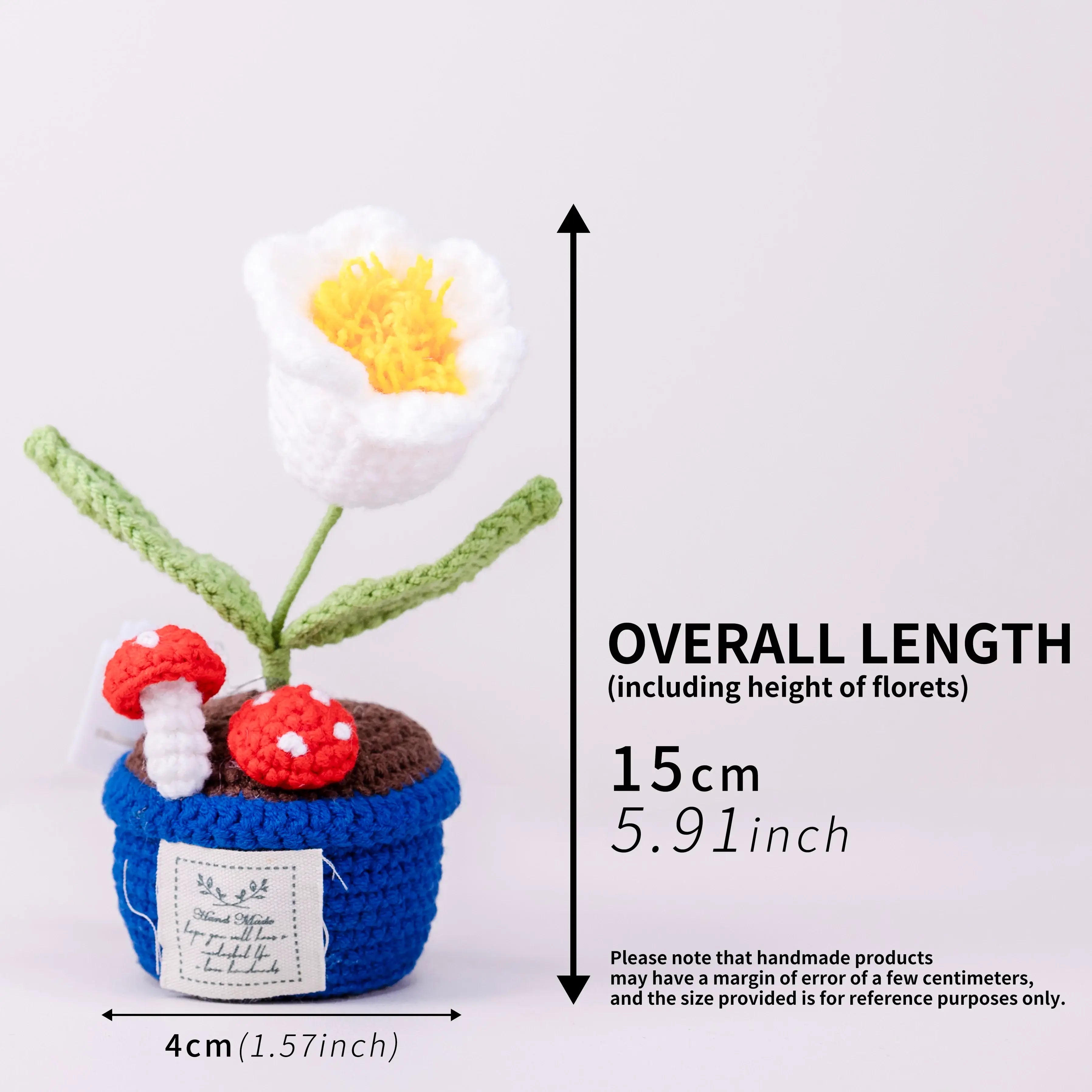 Crochet Flower Pot Series with Light