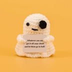 Emotional Support Crochet Ghost Potato Pickle Set