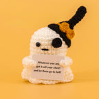 Emotional Support Crochet Ghost Potato Pickle Set