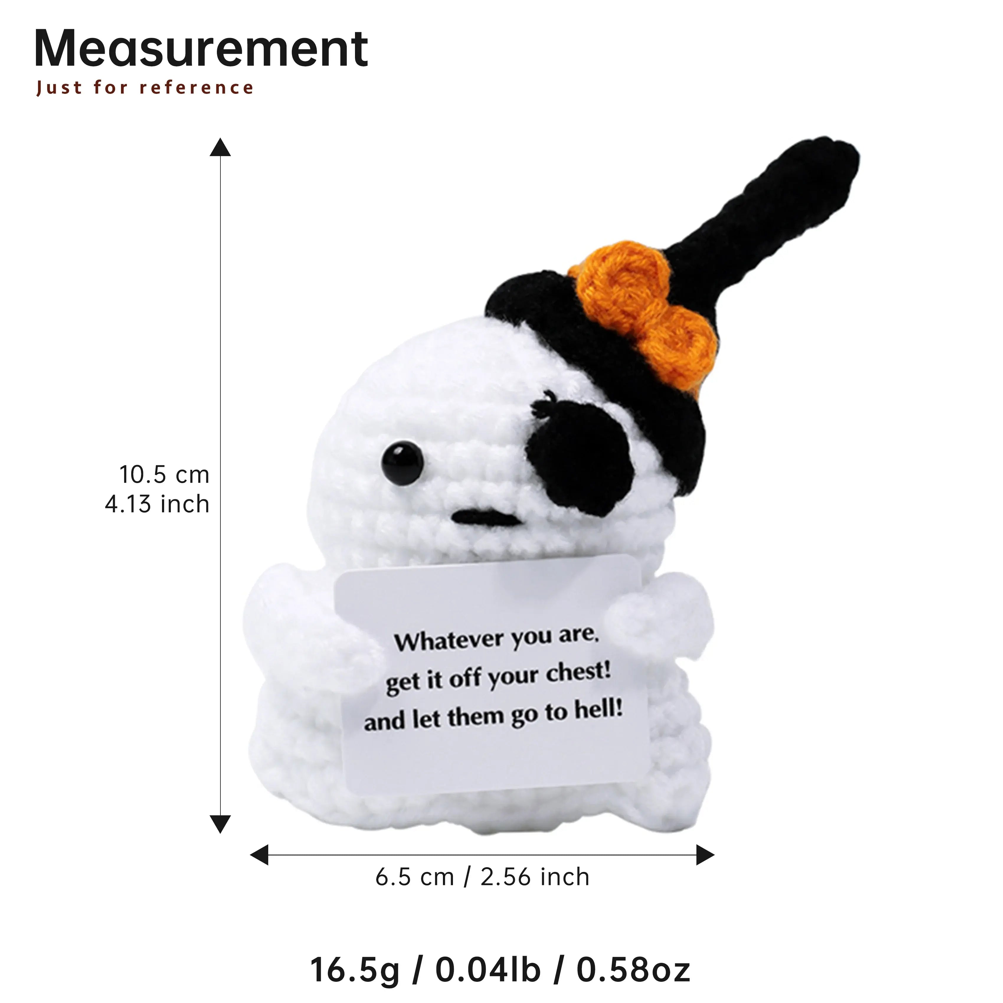 Emotional Support Crochet Ghost Potato Pickle Set