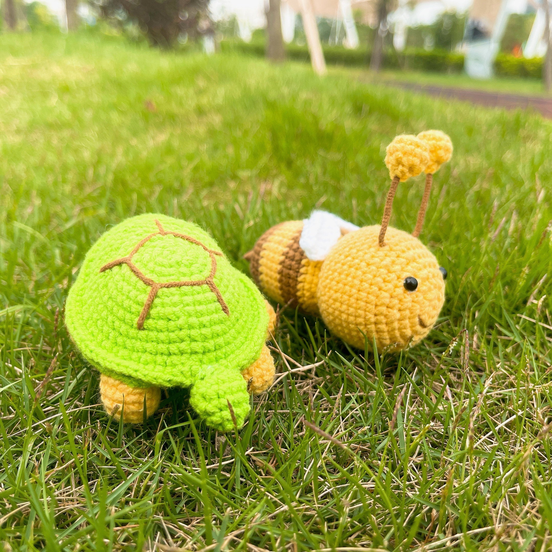 Buzzy the Turtle - Crochet Amigurumi Bee in Shell Plushie, Whimsical Gift, Collectible, Creative Toy, Handmade Toys, Inspirational Gifts