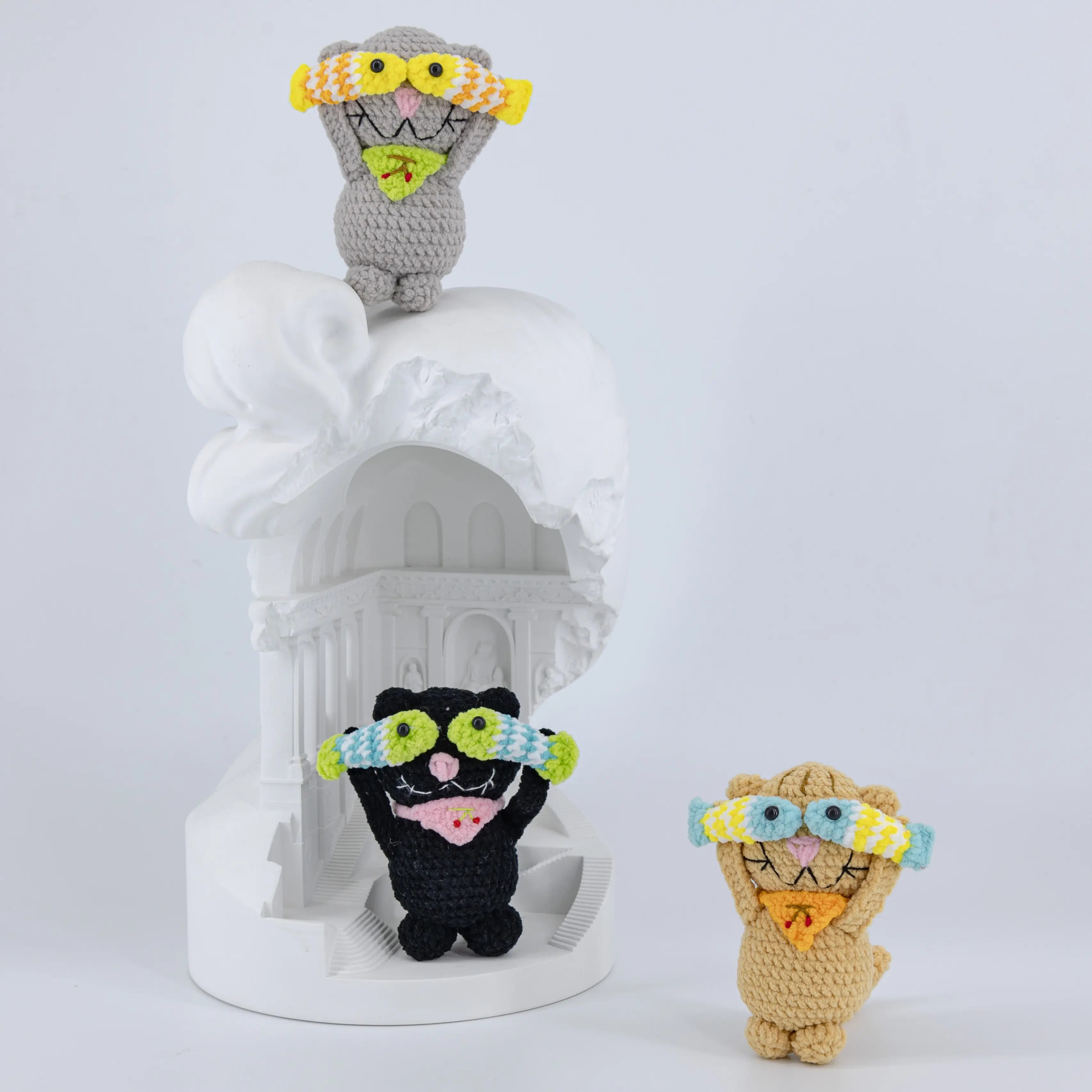 Crochet Cute Cat & Fish Doll Series
