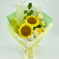 Crochet Sunflower Bouquet with Yellow Wrapping