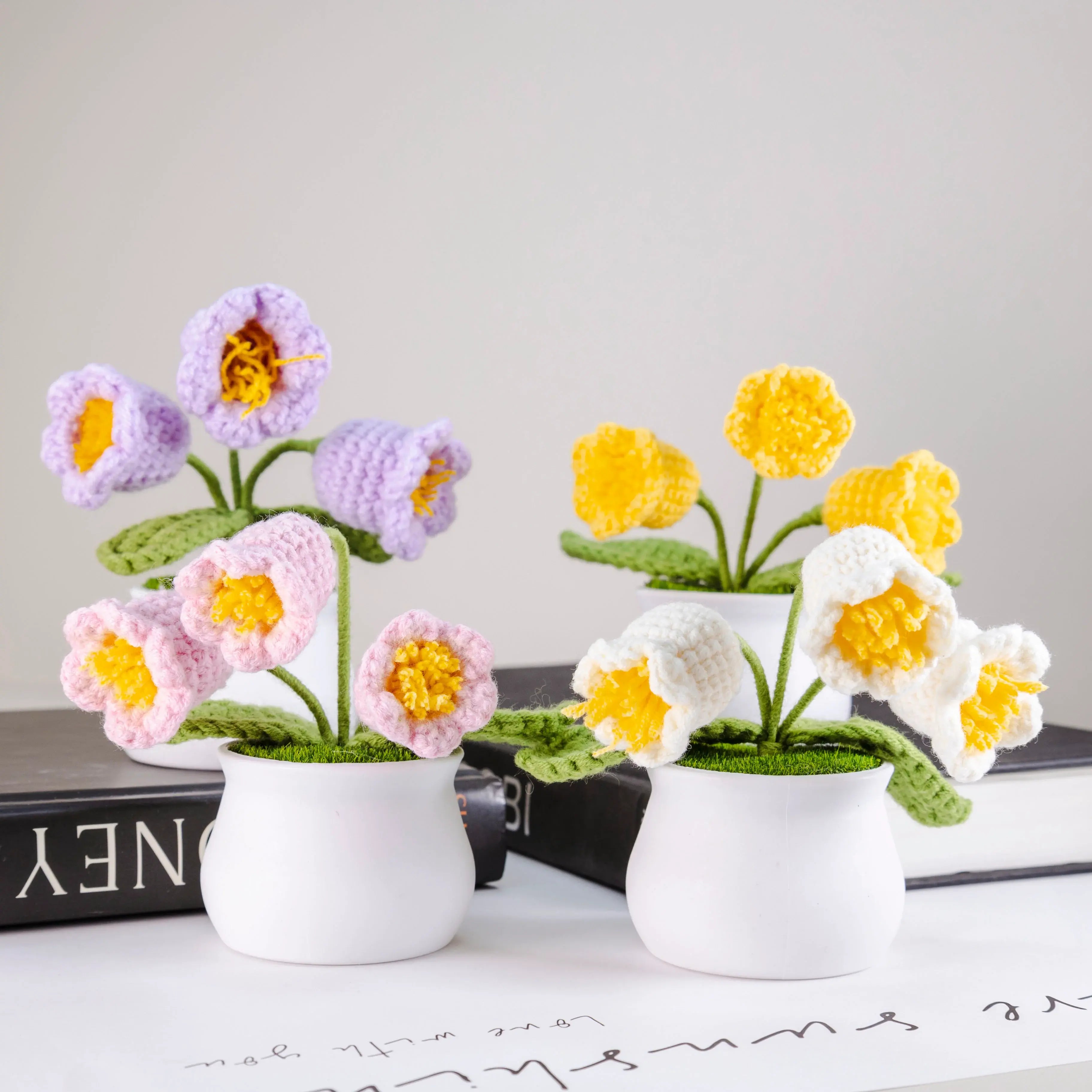 Crochet Lily of the Valley Pot Series