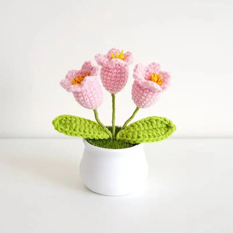 Crochet Lily of the Valley Pot Series