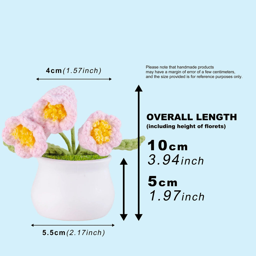 Crochet Lily of the Valley Pot Series